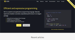 Desktop Screenshot of nim-lang.org